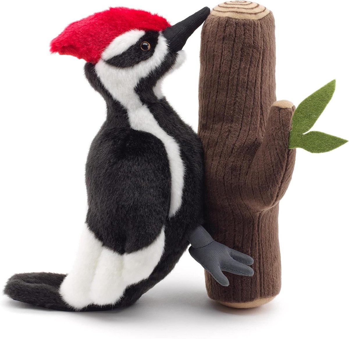 Pluche Specht - Knuffeldier Vogel - Spelen en Decoratie - Levensechte Uitstraling - 27 cm Hoog - Bruin