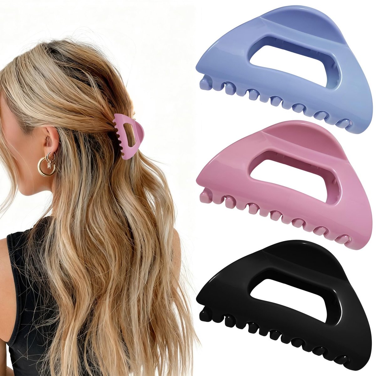 3 comfortabele wolkenhaarspelden in verschillende kleuren, flexibele, zachte en comfortabele haarclip, haarversieringen voor vrouwen, onbreekbare haarversieringen voor dagelijks gebruik