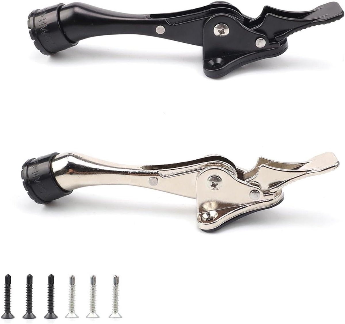 Deurstopper Set - Voetbediening Stops - Deuren Open Houden - Semi-automatisch Veersysteem - 2 Stuks - Zwart