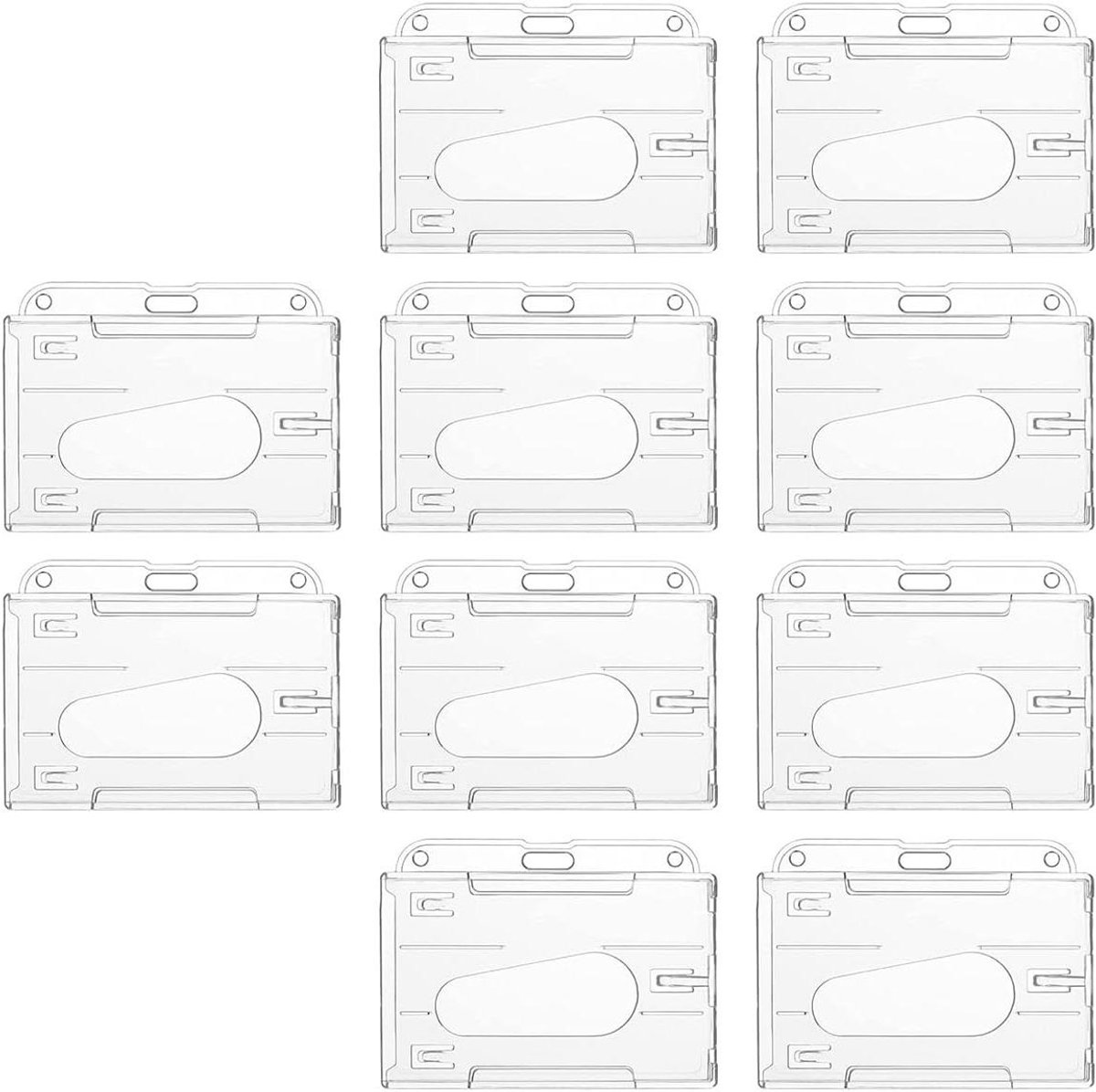 Kaarthouders - Beschermers Sets - Documenten Tonen - Dubbelzijdig Ontwerp - 10 Stuks 91x69mm - Transparant