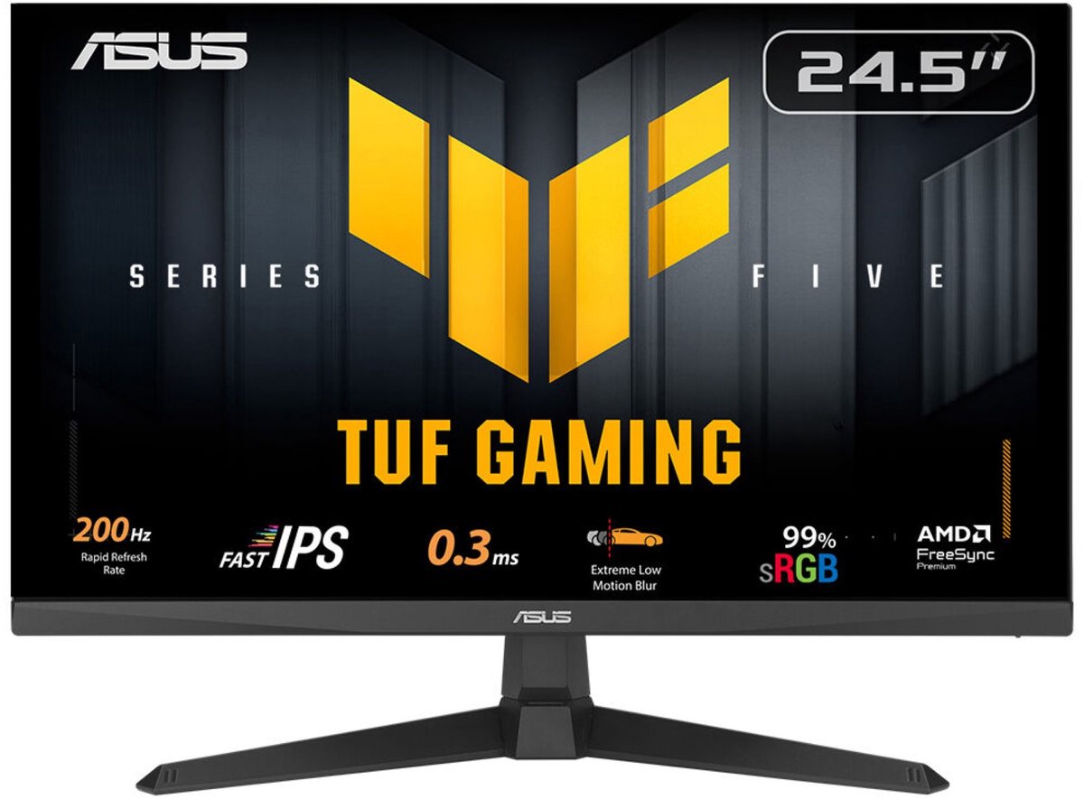 ASUS TUF Gaming VG259Q5A - FHD Fast IPS Gaming Monitor - 200Hz - 0.3ms - G-Sync Compatible - 24,5 Inch