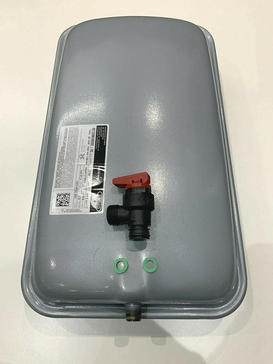 Expansievat CV ketel - Vaatje reservoir - Verwarming onderhoud - Inclusief O-ring - 181051 - Zwart