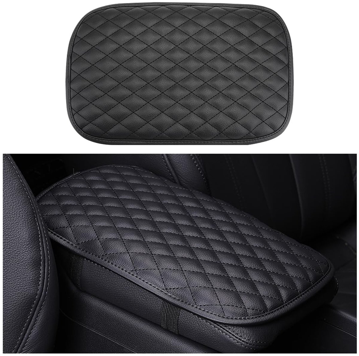Console Cover, PU Lederen Auto Center Console Cover Armsteun Seat Opbergdoos Mat, Universele Auto Armsteun Seat Opbergdoos Mat Waterdichte Antislip Interieur Accessoires