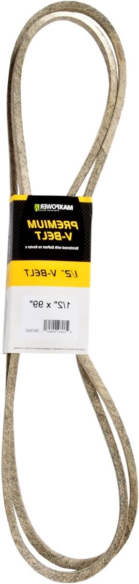 Aangedreven V-snaar - Aandrijfriem Tuinmachine - Motorisch Tuingereedschap - Kevlar Versterkt - 1/2" x 99" - Zwart