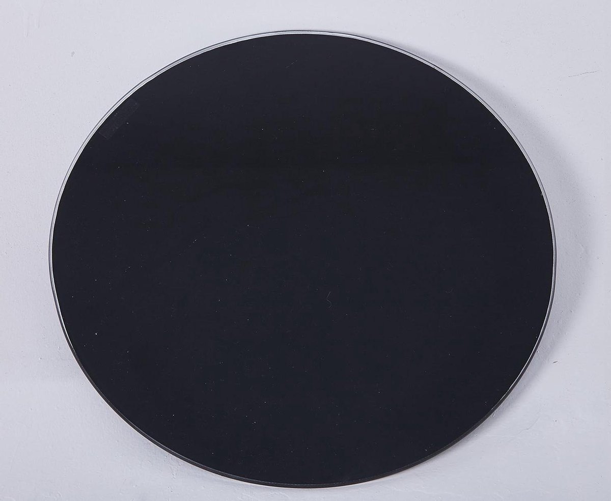 Ronde glasplaat - Veiligheidsglas - Tafelblad vervangen - Hittebestendig - 40 cm - Zwart