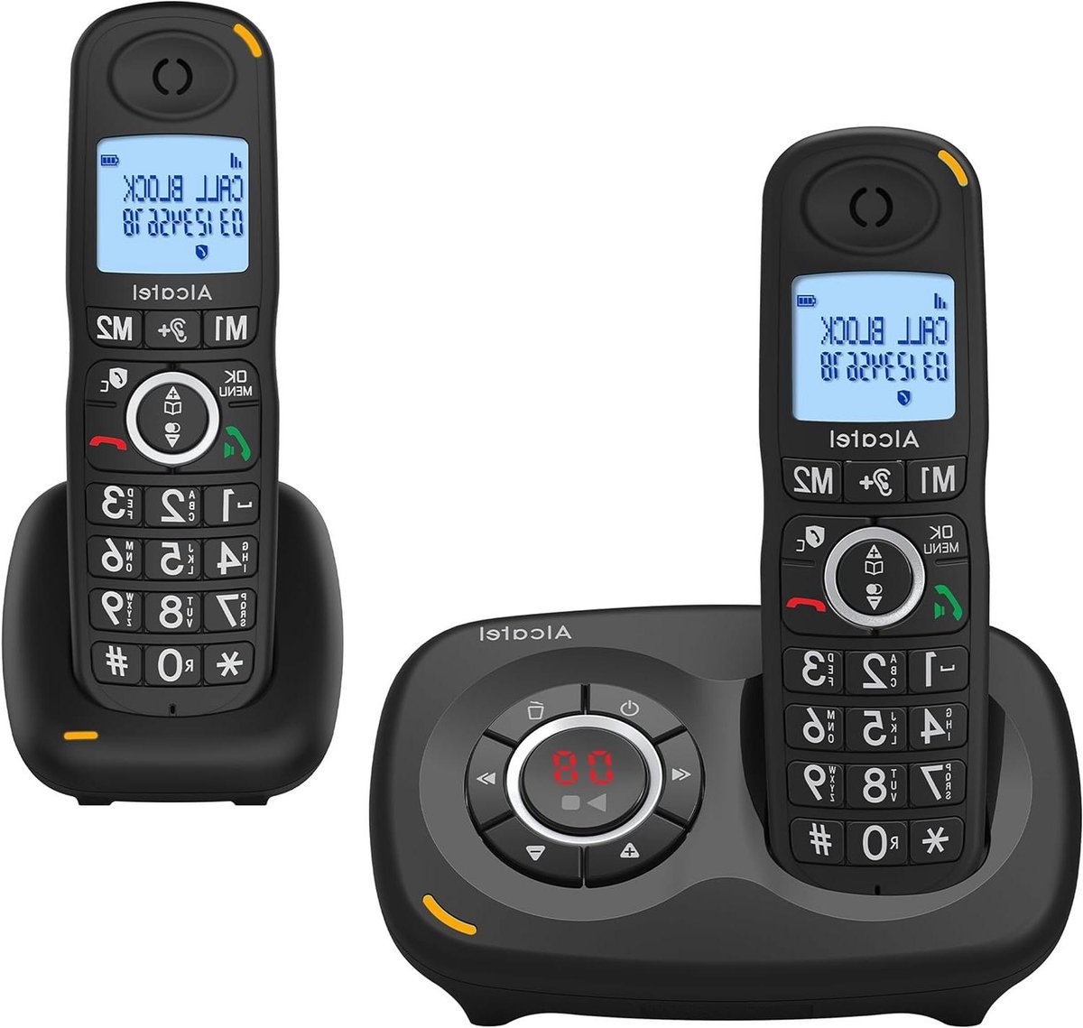 Duo Draadloos Telefoon - Telefoon met antwoordapparaat - Thuisgebruik - Audio versterking - 2 handsets - Zwart