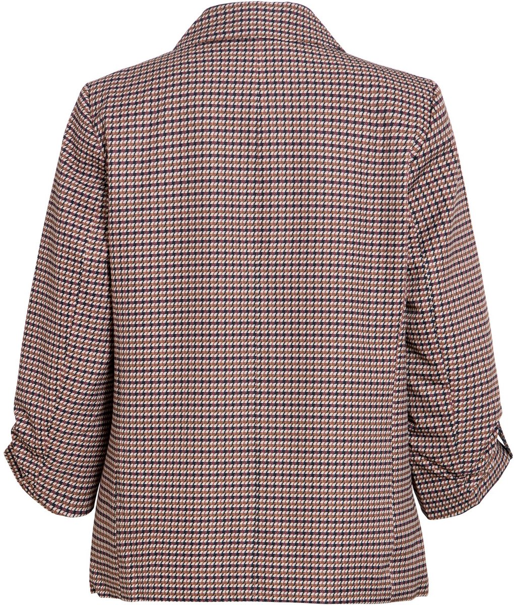 Vila Blazer Vinice 3/4 Loose Blazer - Noos 14115614 Nuthatch/ Houndstood Dames Maat - W38