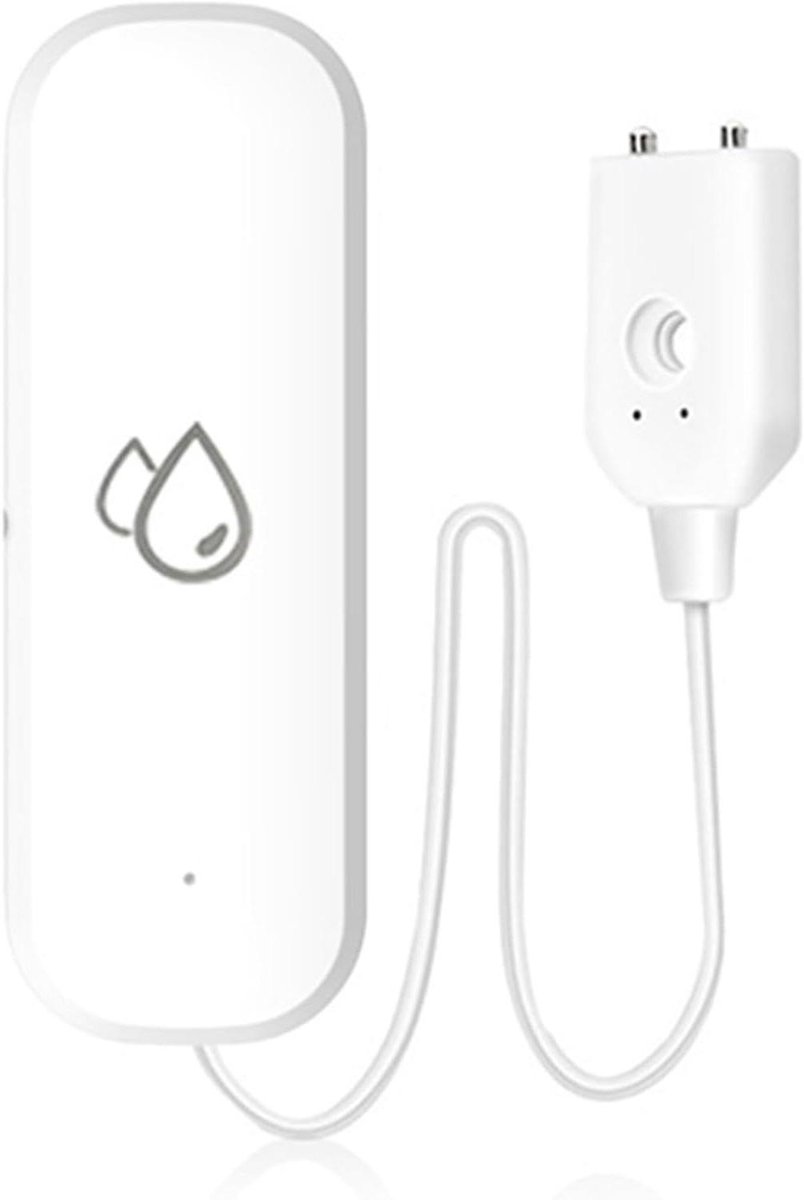 Waterleksensor - Lekdetector Alarm - Huis Beveiligen - Snelle Meldingen - 7.2 x 2.5 cm - Wit