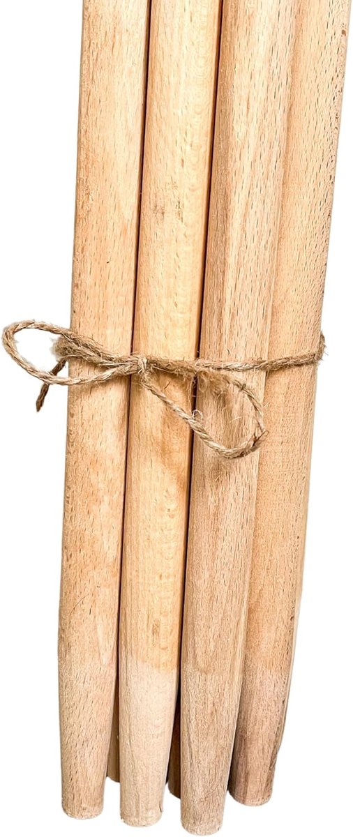 Bezemsteel Hout - Reserve Steel Tuingereedschap - Tuinonderhoud - Gemaakt in de EU - 150 cm - Natuurlijk — afbeelding 4