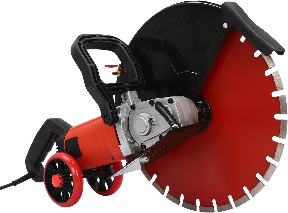 Betonzaag - Sleuvenzaag Muur - Sleuven Frezen - Stofarm Werken - 410 mm Schijf - Rood