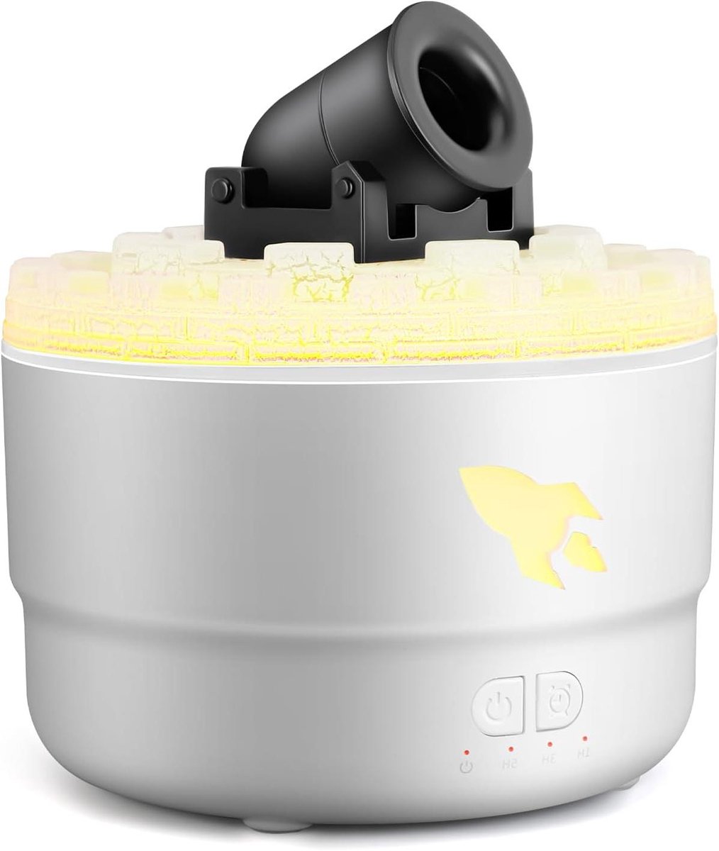 Luchtbevochtiger Kamer - Aroma Diffuser - Lucht Verbeteren - 7 Kleuren Verlichting - 300 ml - Wit