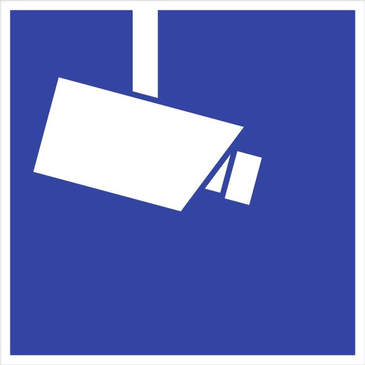 Video Surveillance Schild - Camerabewaking Bord Toezicht Bord - Veiligheid Aangeven - DIN 33450 Standaard - 18 x 18 cm