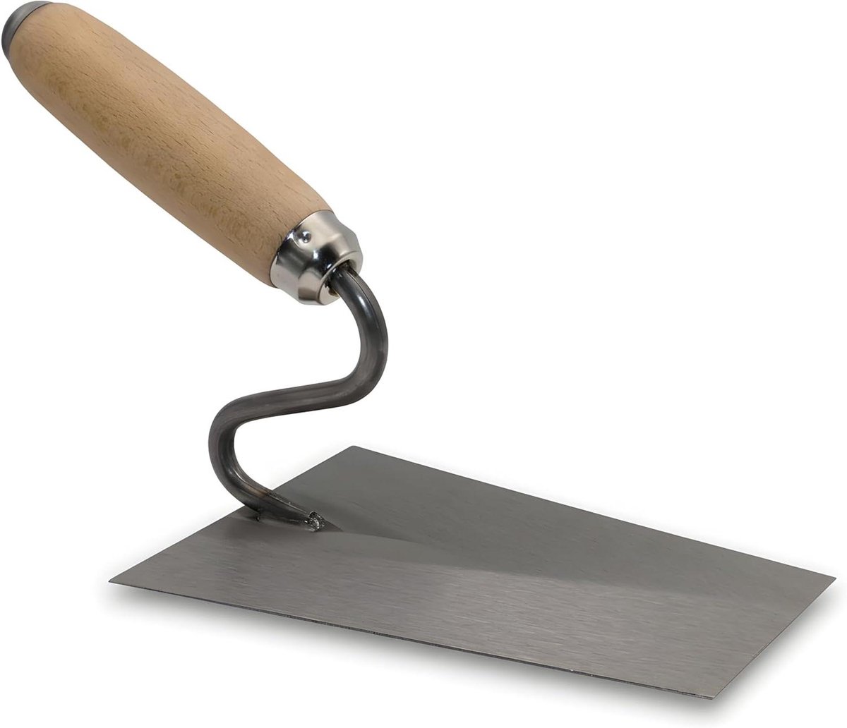 Tyroleense Troffel - S-nek Troffel - Metselwerk Afwerken - Gehard Stalen Blad - 180x120x80mm - Niet gespecificeerd