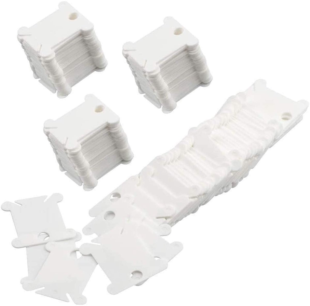 Borduurgarenorganizer, plastic borduurgaren kaarten voor kruissteekdraadhouder, naaiopslag (wit)