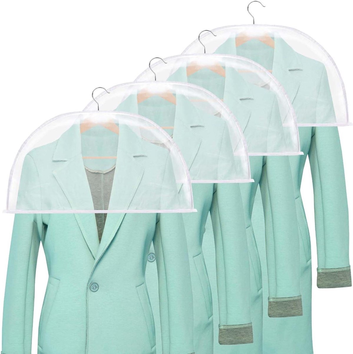 Kledinghoezen - Kledingzakken Schouderhoezen - Kleding Beschermen - Stof- en Vlekbestendig - 60 x 30 x 5 cm - Wit