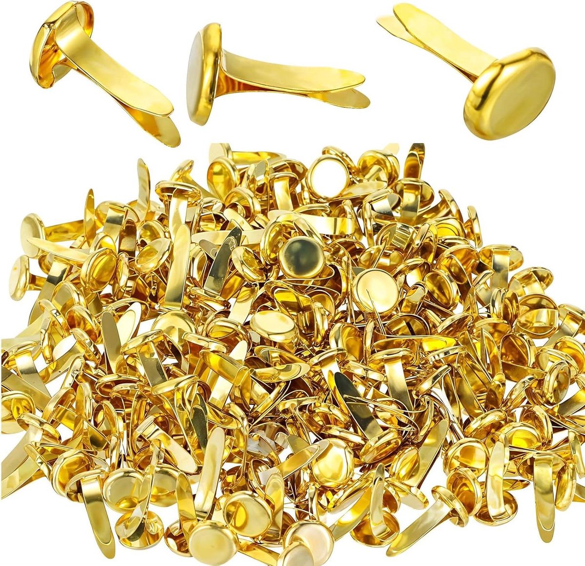 Patroonklemmen Goud - Klemmen Papier - Scrapbooking Projecten - Metalen Ronde Kop - 200 stuks - Goud