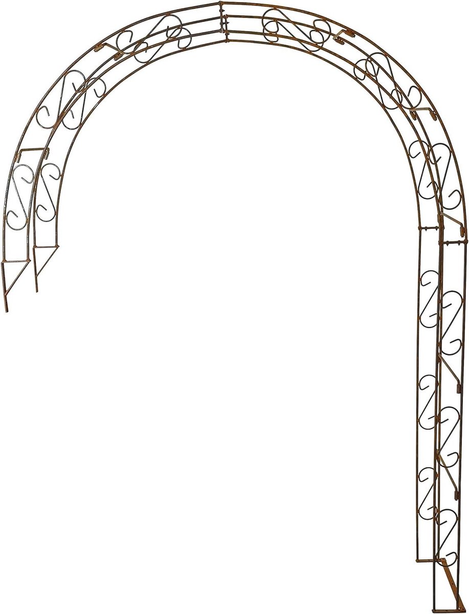 Rozenboog Wandboog - Klimhulp Spalier - Planten Steunen - Massief IJzer - 160 x 230 cm - Roestkleurig