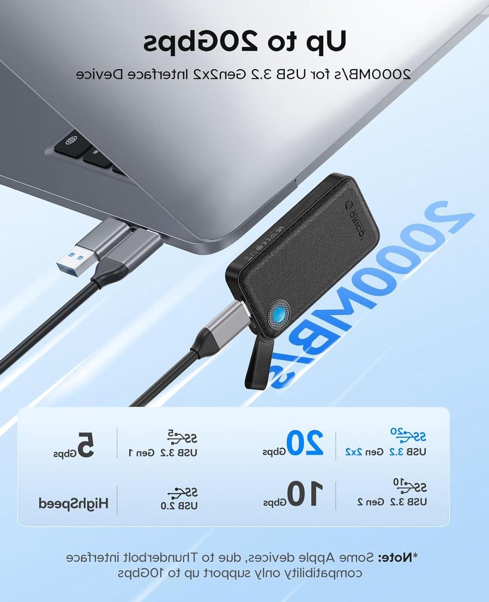 Externe SSD - Draagbare Opslag - Snelle Data Transfer - Tot 2000MB/s - 512 GB - Zwart