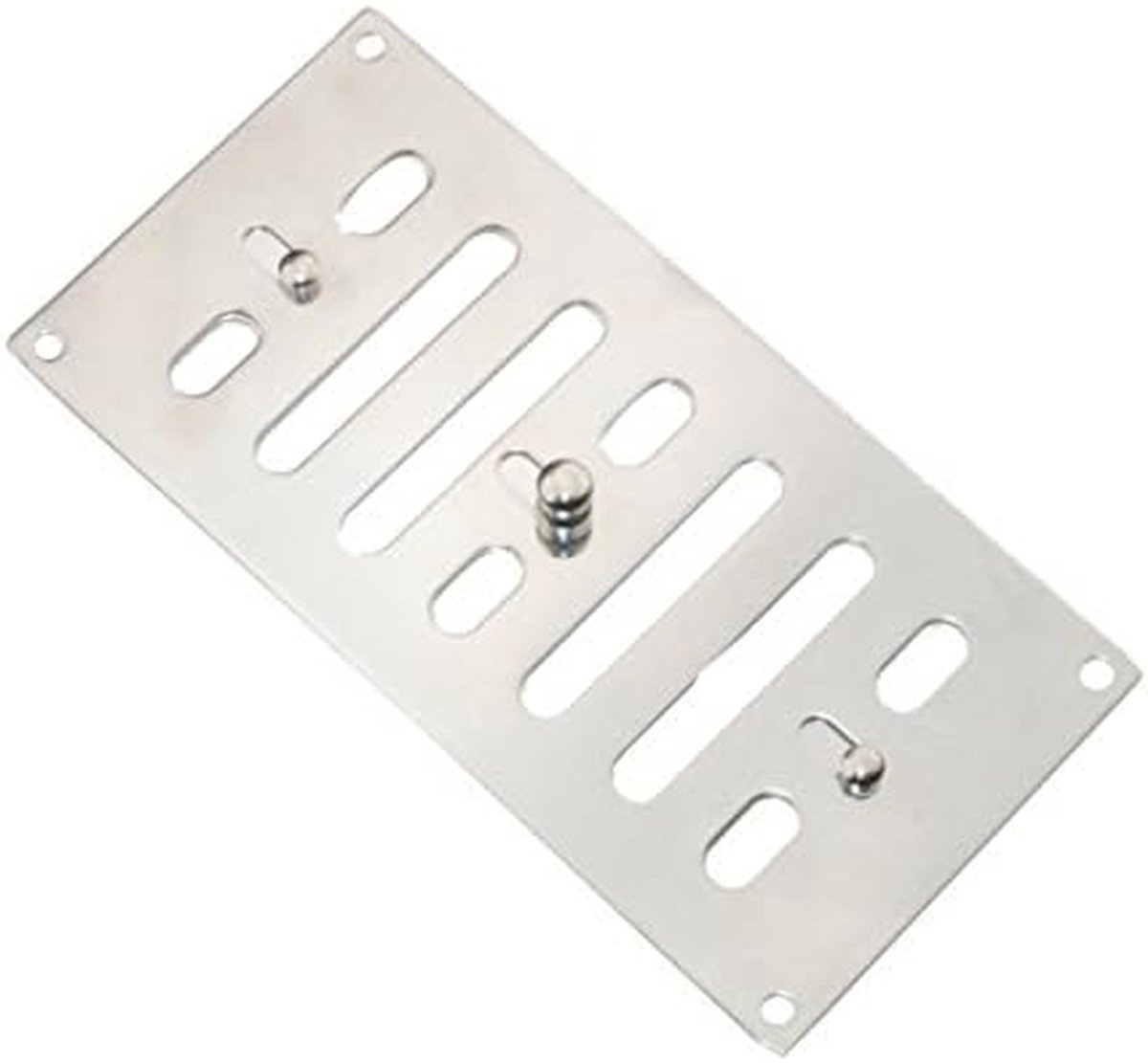 Ventilatierooster - Rooster RVS - Ventilatie Instellen - Regelbare Schuif - 152mm x 76mm - Roestvrij staal
