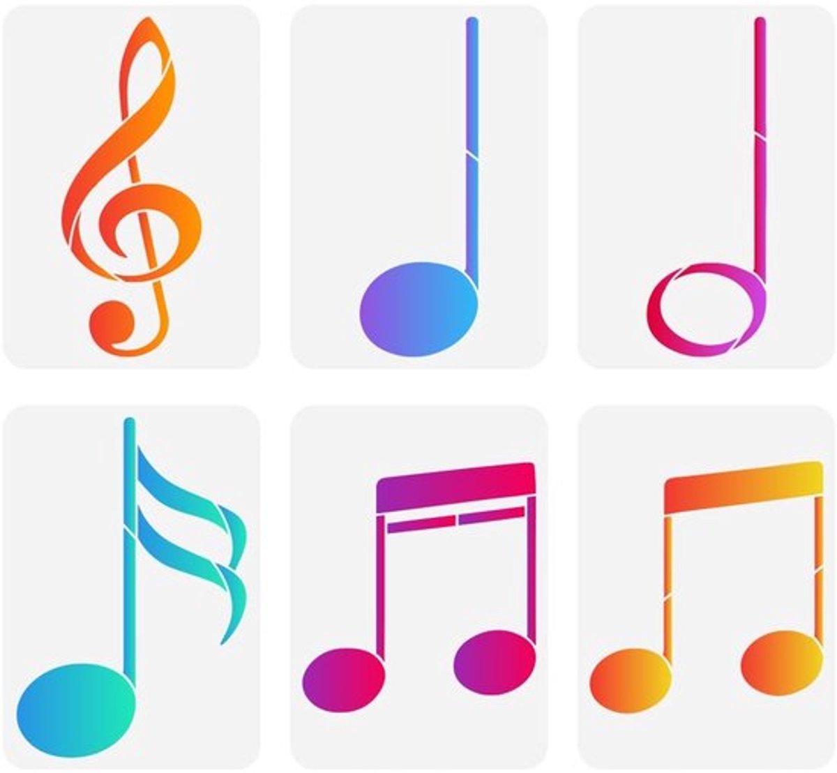 Dailygoods - Muziek Schilderen Stencil - Herbruikbare Sjablonen