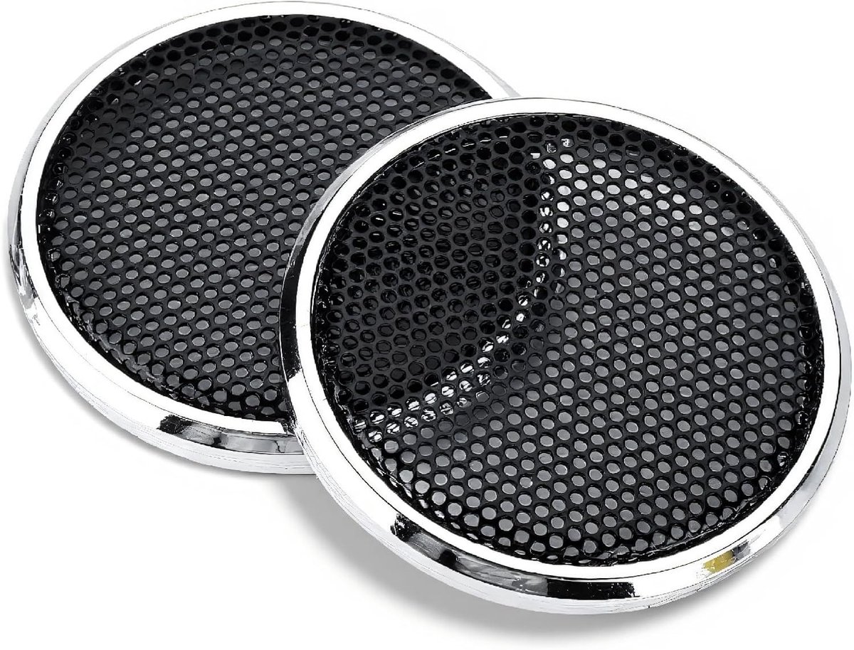 Luidsprekerbescherming, 2 stuks 2,5 cm audio luidspreker decoratie beschermende grills bescherming stalen mesh case, rond