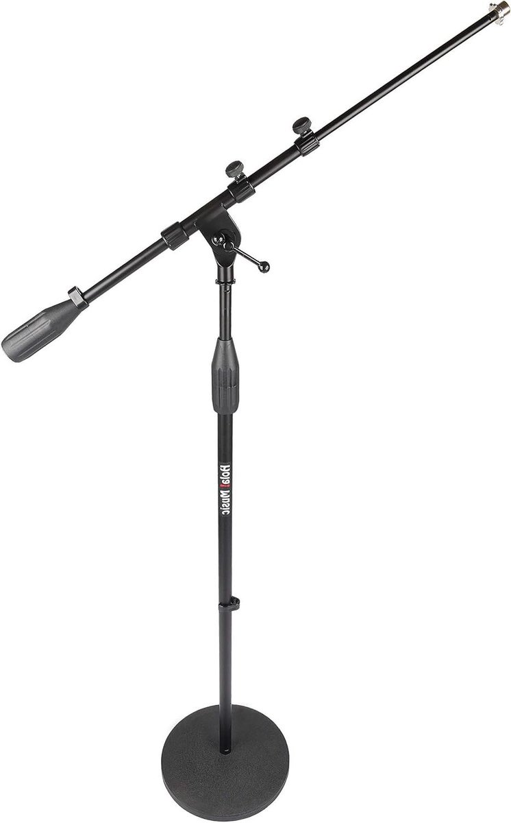 Microfoon Standaard - Muziek Statief - Muziek Maken - Verzwaarde Basis - 40-63 Inch - Zwart