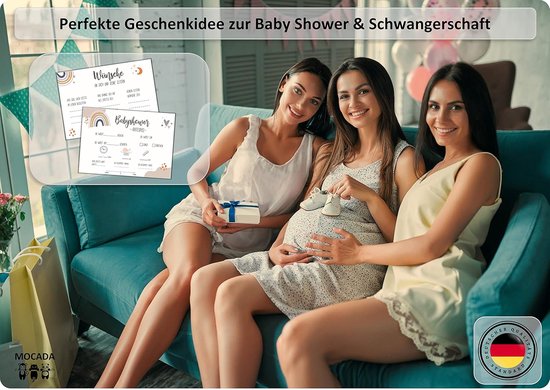 Babyshower Raadspel Kaarten - Baby Party Spel - Voorspellingen Invullen - Liefdevol Ontworpen - 30 Stuks A6 - Meerdere Kleuren — afbeelding 2