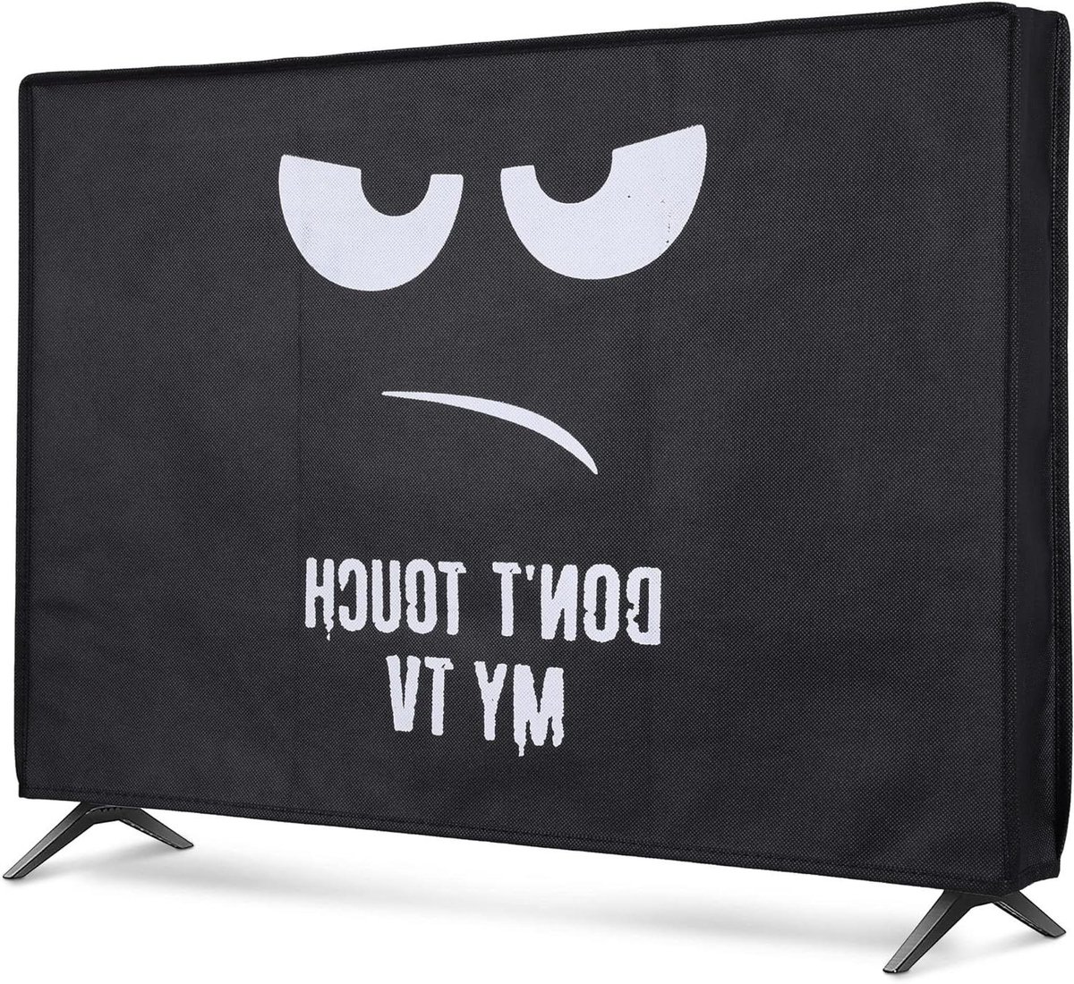 TV Hoes - Beschermhoes Televisie - Binnen Gebruiken - Toegang tot Aansluitingen - 24 inch - Wit/Zwart