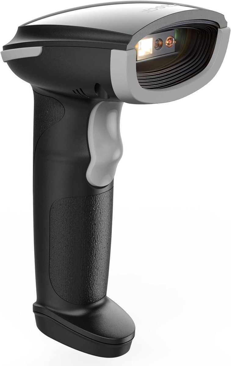 Barcodescanner - Streepjescodelezer QR Scanner - Voorraadbeheer - Leest Wazige Beschadigde Codes - 9.09 x 6.83 x 16.51 cm - Grijs