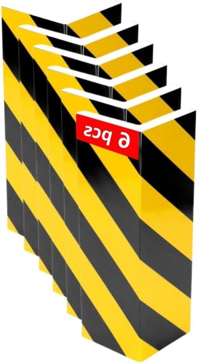 Garagewandbescherming - Parkeerbescherming - Voertuig beschermen - Schuimrubber met hoge dichtheid - 6 stuks 40x15x2cm - Zwart en geel