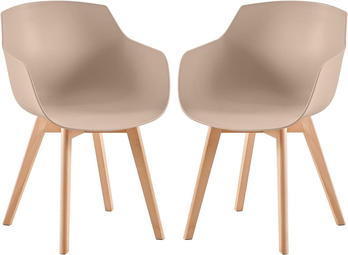 Eetkamerstoelen Set - Keukenstoelen Scandinavisch - Comfortabel Zitten - Massief Houten Po