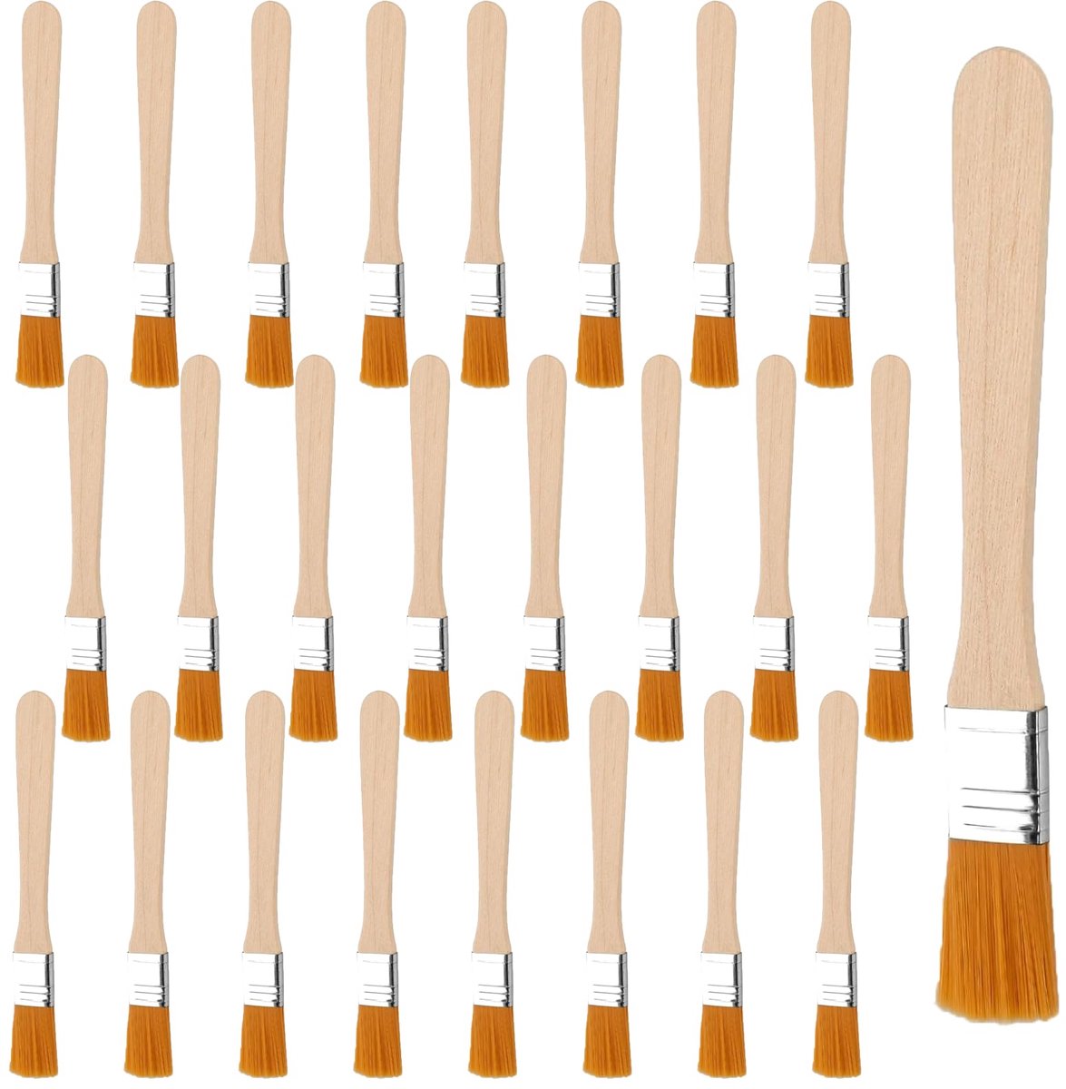 Kwastenset, lazuurkwast, schilderkwast, platte borstelkwast, lakkwast voor houten handvat, kleuren, kunst, schilderbenodigdheden, lakken, schilderen