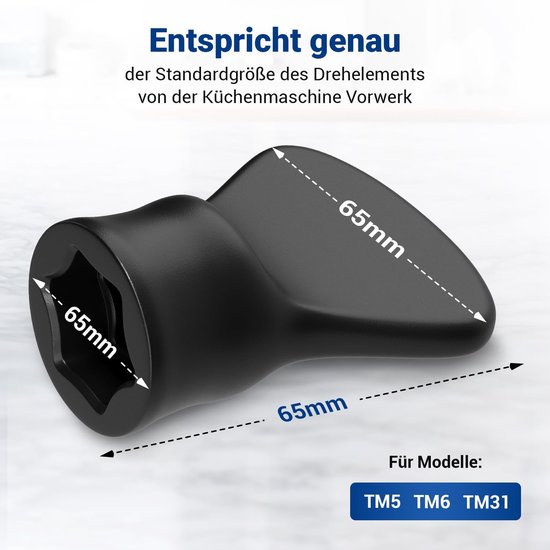 Deegbloem Keukenmachine - Deegverwijderaar Accessoire - Kleverig Deeg Verwerken - Gemakkelijk Deeg Verwijderen - 100 g - Wit — afbeelding 2
