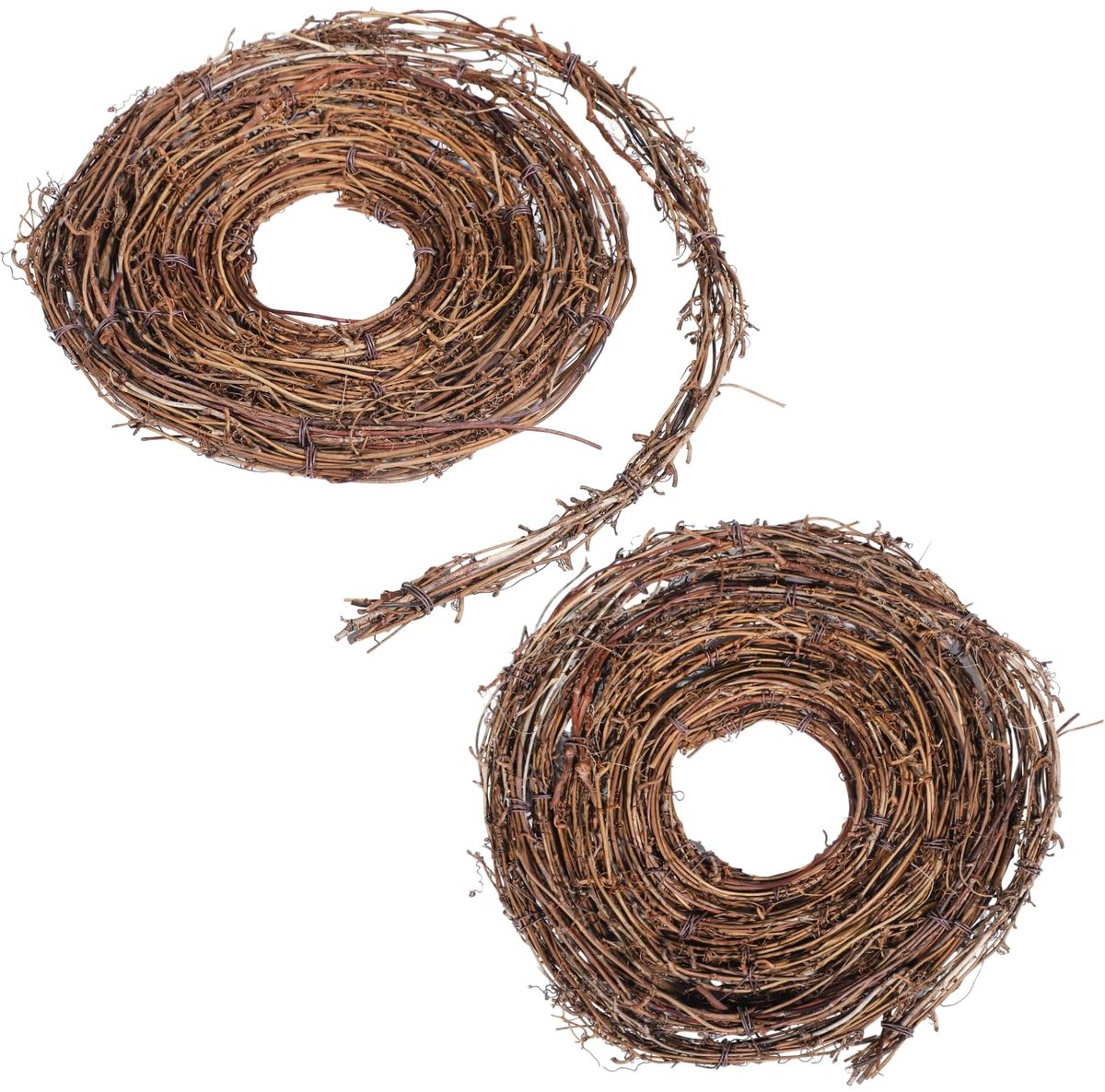 2 STKS DIY Ambachten Natuurlijke Wijnstok Twig Wijnstokken, 15 Voet Wijnstokken Slinger Krans voor Bruiloft Huis Vakantie Deur Vaas Muur Decor