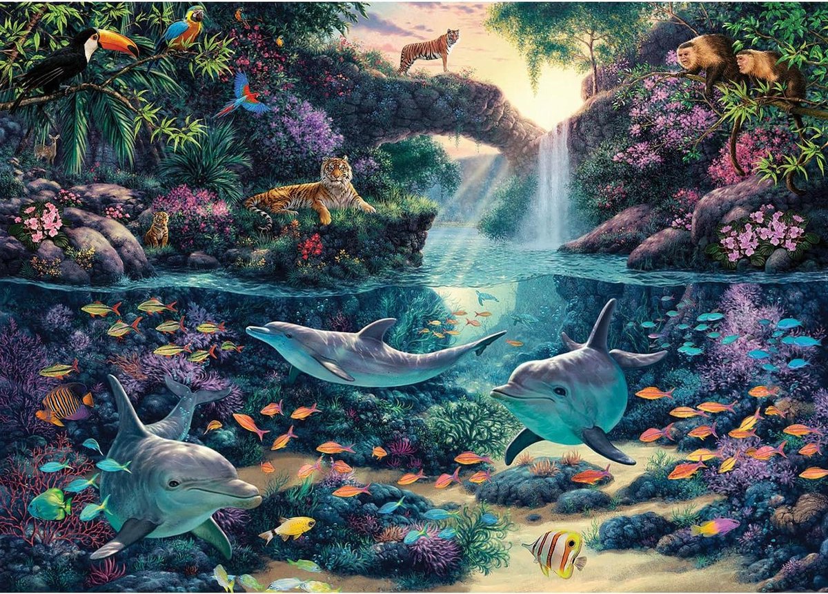 Jungle Paradijs Puzzel - Legpuzzel 3000 stukjes - Ontspanning thuis - Grote afmeting - 85 x 120 cm - Jungle