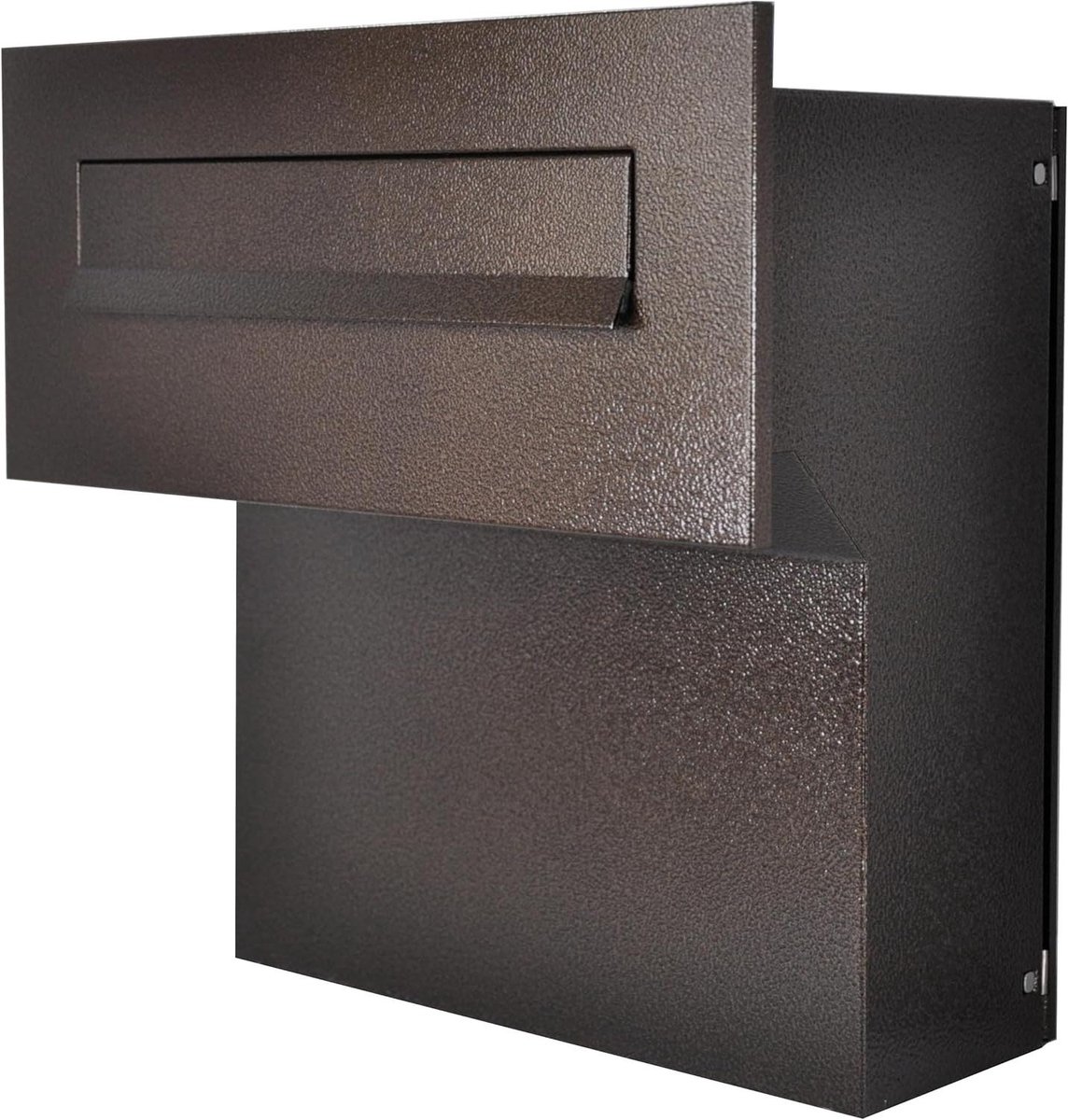 Wanddoorworp Brievenbus - Inbouwbrievenbus Doorwerpkast - Post Ontvangen - Instelbare Diepte - 19 tot 26 cm - Brons Antiek