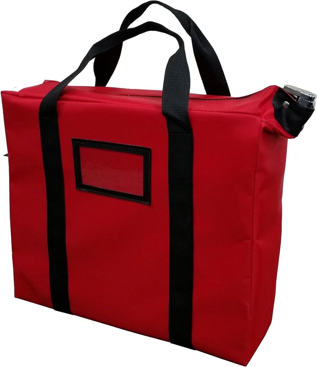 Aktetas Documententas - Documententas Vergrendelbaar - Documenten Beveiligen - HIPAA Voldoende - 17" x 14" x 5" - Rood