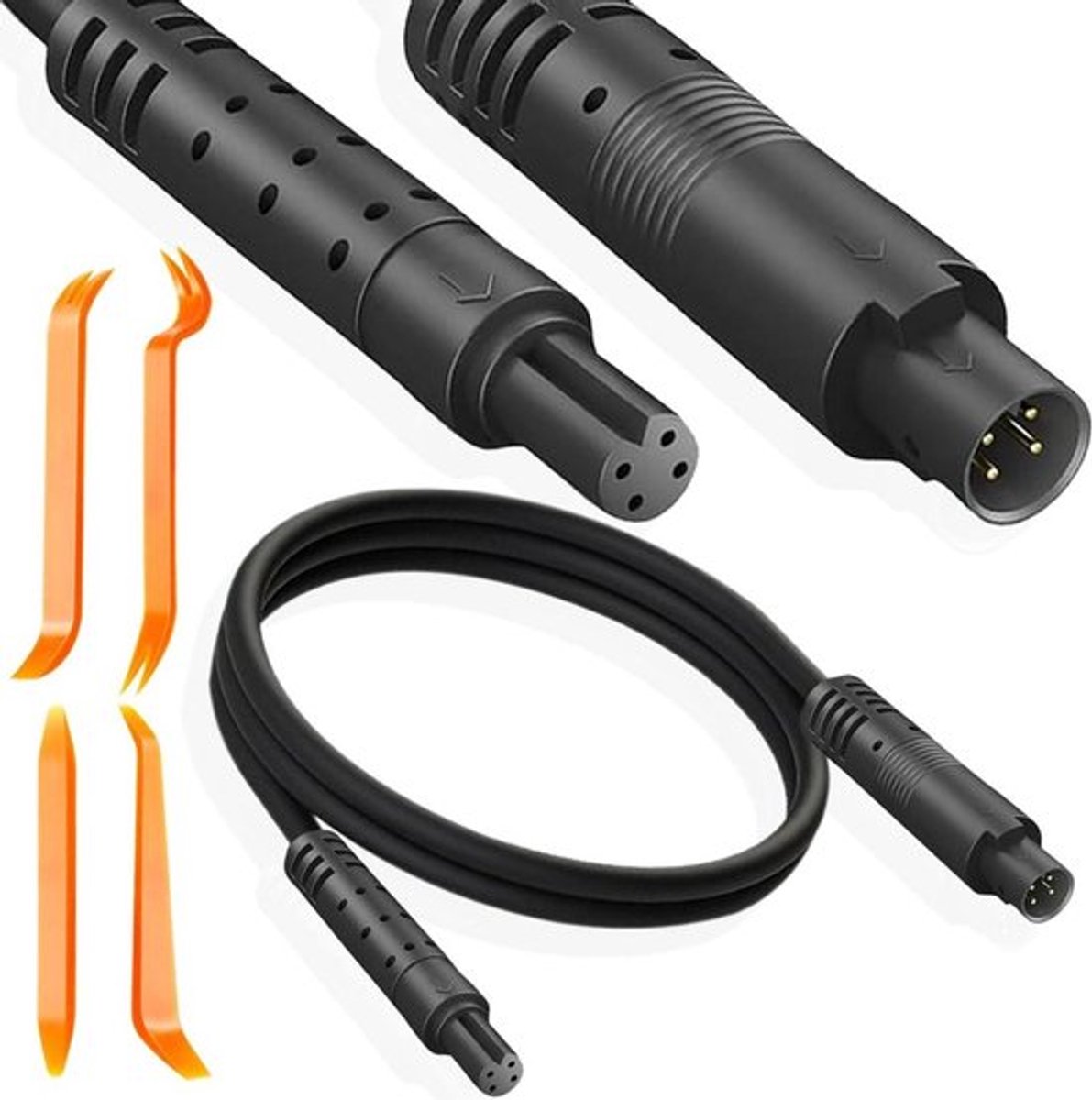 Dashcam verlengkabel 4 pin male naar female 5FT/150CM voor vrachtwagen en SUV - achteruitrijcamera auto recorder - met gereedschap