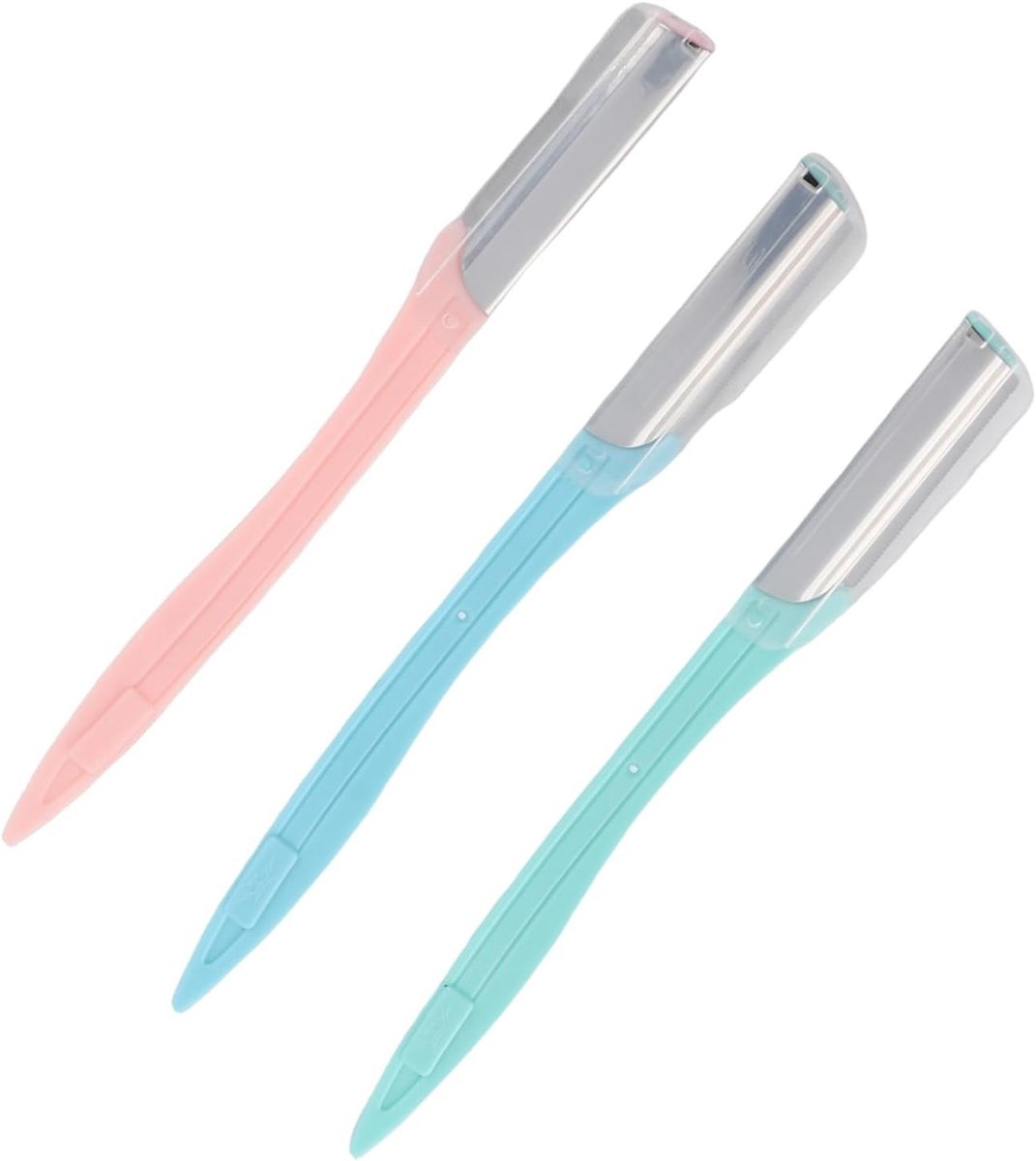 Set van 3 Wenkbrauw Scheermesjes voor Gezichtsbeharing, Perfect voor Vrouwen en Mannen, Ideaal voor Fijn Haar en Precisiewerk
