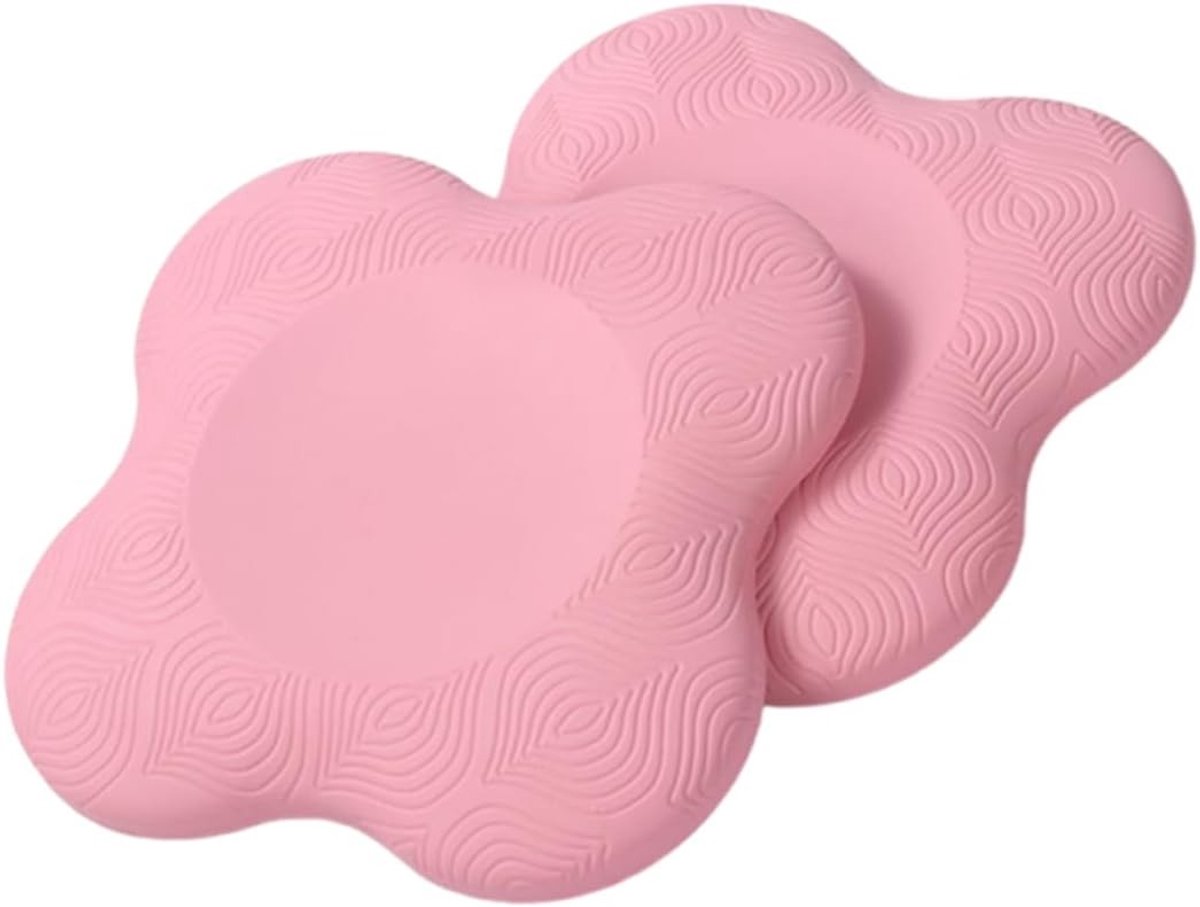 Yogakniebeschermers, antislip en slijtvast, ideaal voor knieën en ellebogen, met elastische band, 2 stuks, perfect voor yoga en fitness, 20 x 20 cm, inclusief balansmat en kussen
