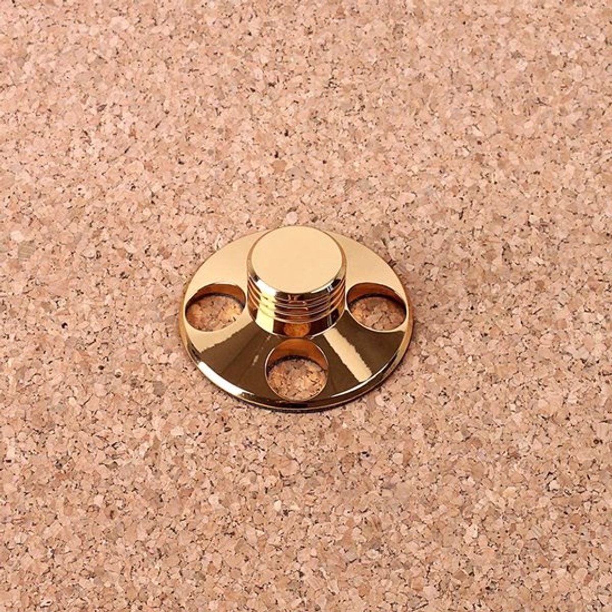 - Audio Lp Vinyl Draaitafels Metalen Schijf Stabilisator Platenspeler Gewichtsklem - Ondersteuning Dubbele Lp's - Goud.