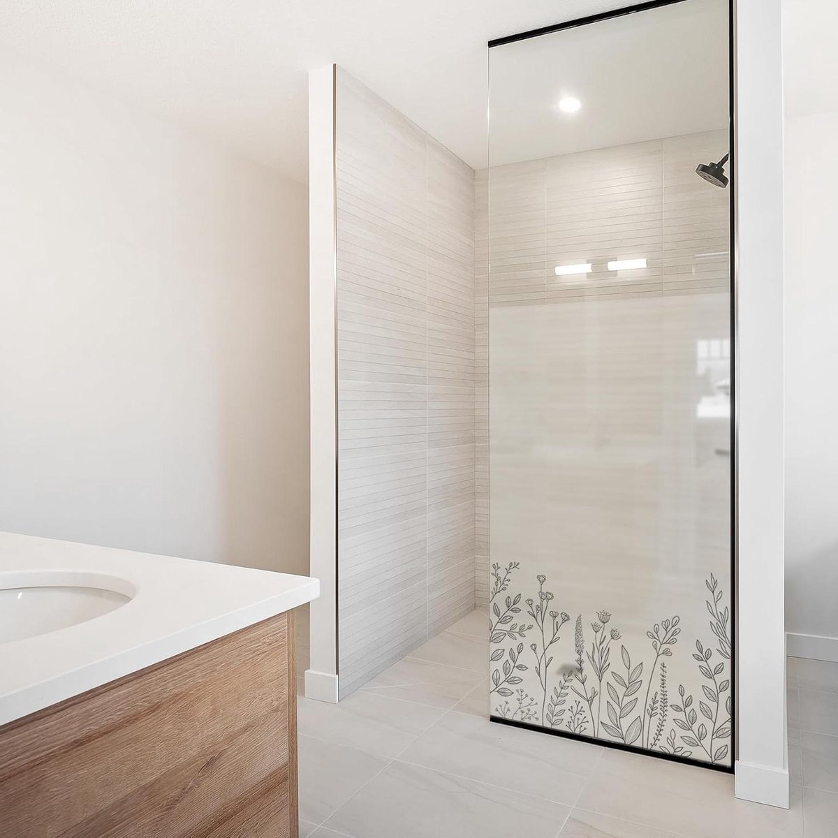 Raamfolie Douchecabine - Glasfolie Decoratief - Inkijk Beschermen - Zelfklevend Waterdicht