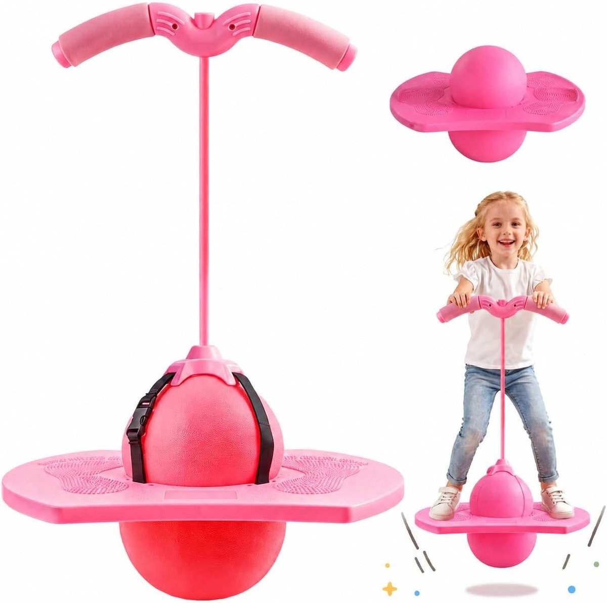 Pogo Ball voor Kinderen en Volwassenen - Leuk Spring Speelgoed voor Buiten en Binnen, Verbeter Coördinatie en Balans