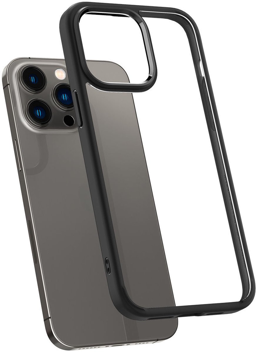 Spigen Crystal Hybrid Hoesje Geschikt voor Apple iPhone 14 Pro Max Zwart