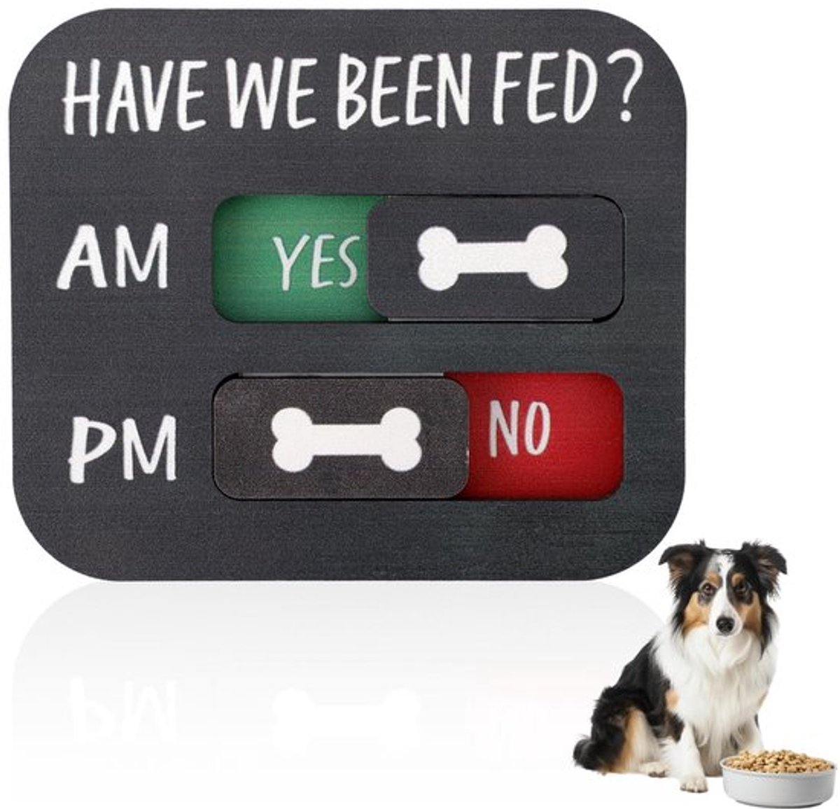 Herinnering Het Voeren van Honden, Sterke Magnetische Kracht Have We Been Fed Tracker Het Voeren Huisdieren AM/PM Dagelijkse Indicatie om Voorkomen Honden en Katten te Veel of te Weinig Voeren