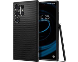 Spigen Liquid Air Hoesje Geschikt voor Samsung Galaxy S24 Ultra - Back Cover Flexibel TPU Zwart