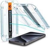 Spigen EZ Fit GLAS.tR iPhone 15 Pro Screen Protector Clear (2-Pack)