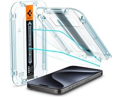 Spigen EZ Fit GLAS.tR iPhone 15 Pro Screen Protector Clear (2-Pack)