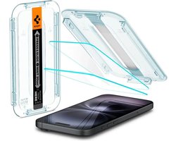 Spigen EZ Fit GLAS.tR Apple iPhone 16 / 15 Screen Protector Clear (2-Pack)