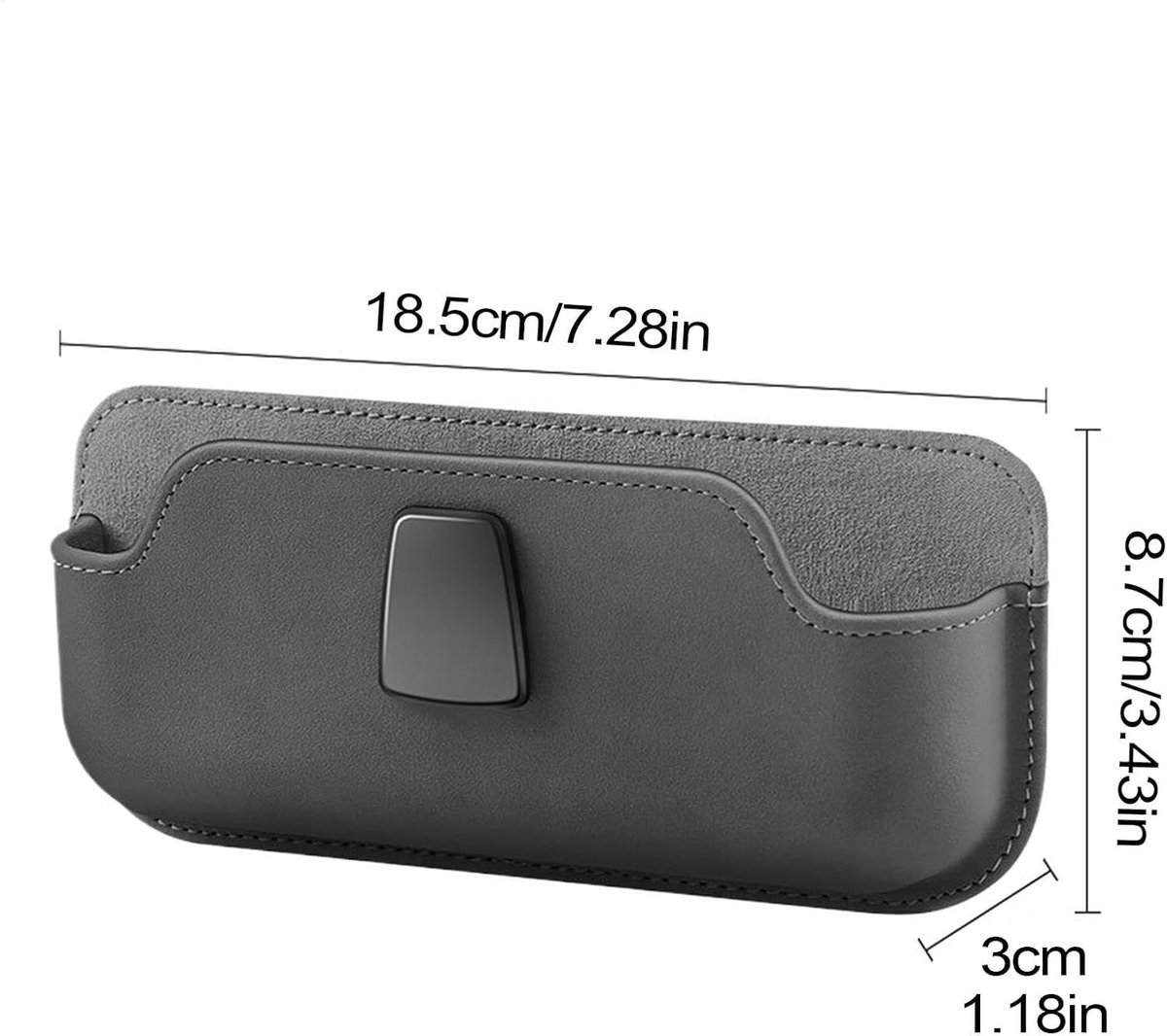 Glasses Case With Clips, Auto Interior Organizer, Large-Capacity Storage Box, Adhesive Glasses Holder, Car Accessory Organizer, Glasses Frame Storage Case, Ticket Holder For Car, Durable Glasses